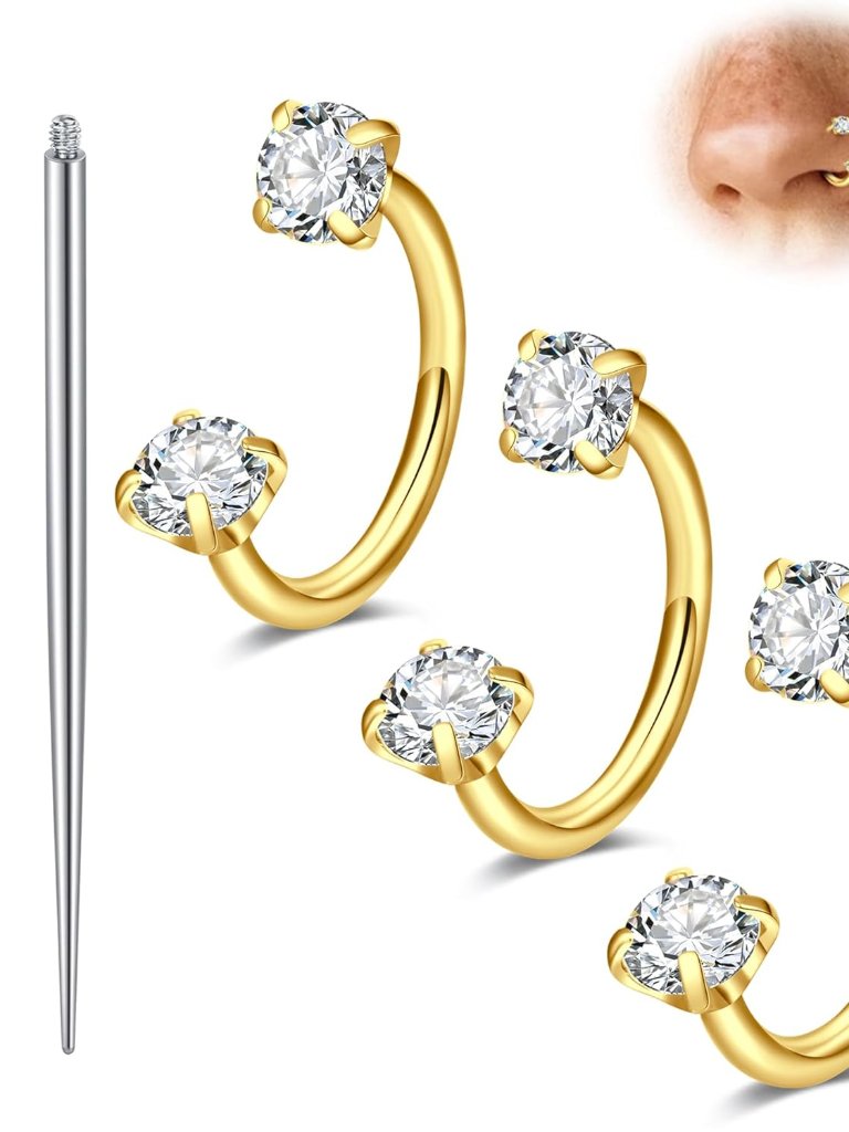 20g Nose Rings Hoops Nose Studs For Women Surgical Steel Hypoallergenic 20 Gauge